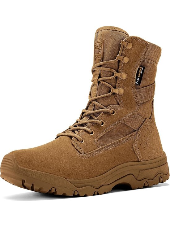 Men\'s Bright Brown Combat Boots Durable Suede Leather Military Army Desert Boot main image 5